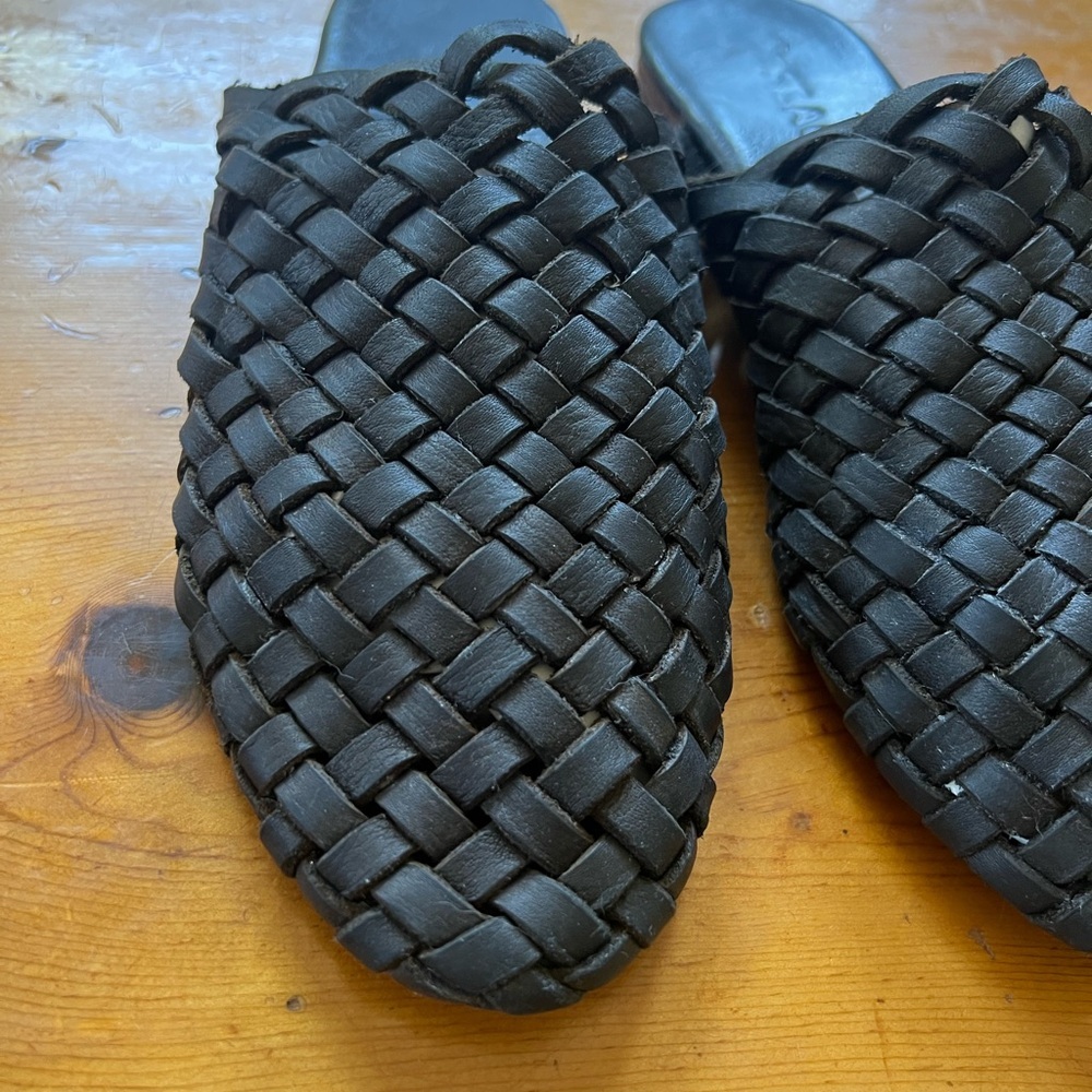 St. Agni Bunto Woven Loafer Mule Slides - Picture 3 of 8